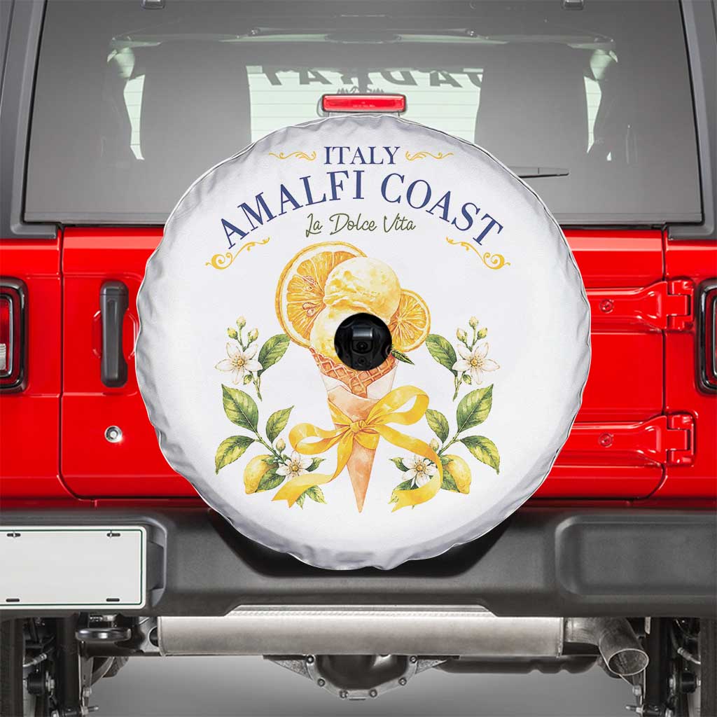Amalfi Coast Limoncello Gelato Spare Tire Cover La Dolce Vita Italy Lemon Dessert Summer