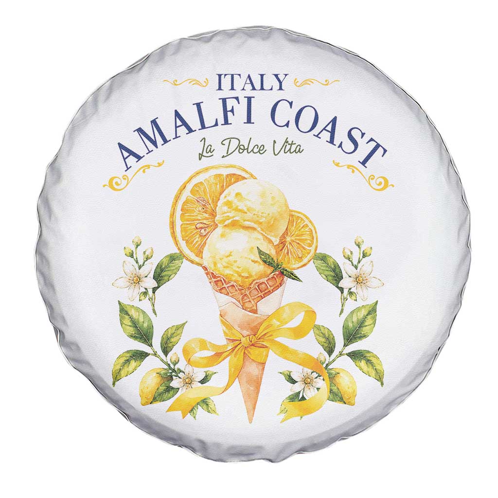 Amalfi Coast Limoncello Gelato Spare Tire Cover La Dolce Vita Italy Lemon Dessert Summer