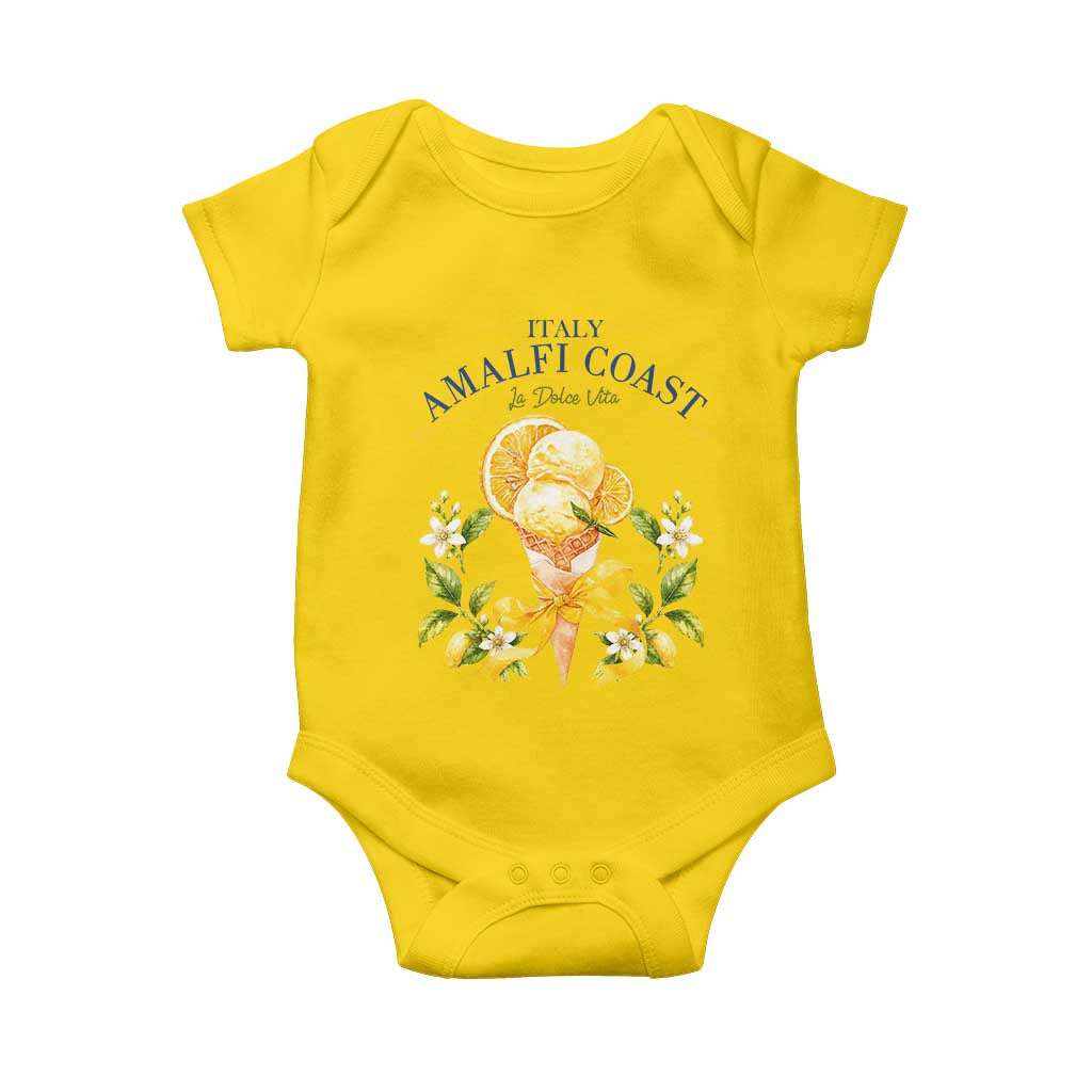 Amalfi Coast Limoncello Gelato Baby Onesie La Dolce Vita Italy Lemon Dessert Summer