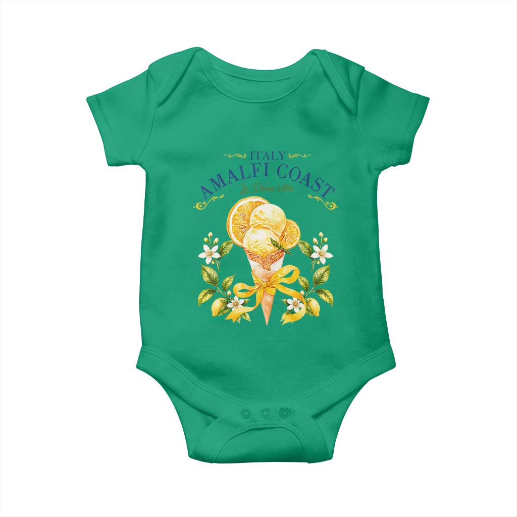 Amalfi Coast Limoncello Gelato Baby Onesie La Dolce Vita Italy Lemon Dessert Summer
