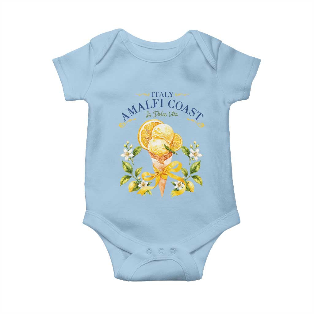 Amalfi Coast Limoncello Gelato Baby Onesie La Dolce Vita Italy Lemon Dessert Summer