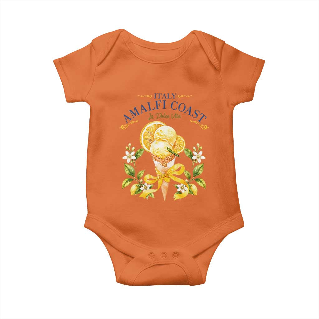 Amalfi Coast Limoncello Gelato Baby Onesie La Dolce Vita Italy Lemon Dessert Summer