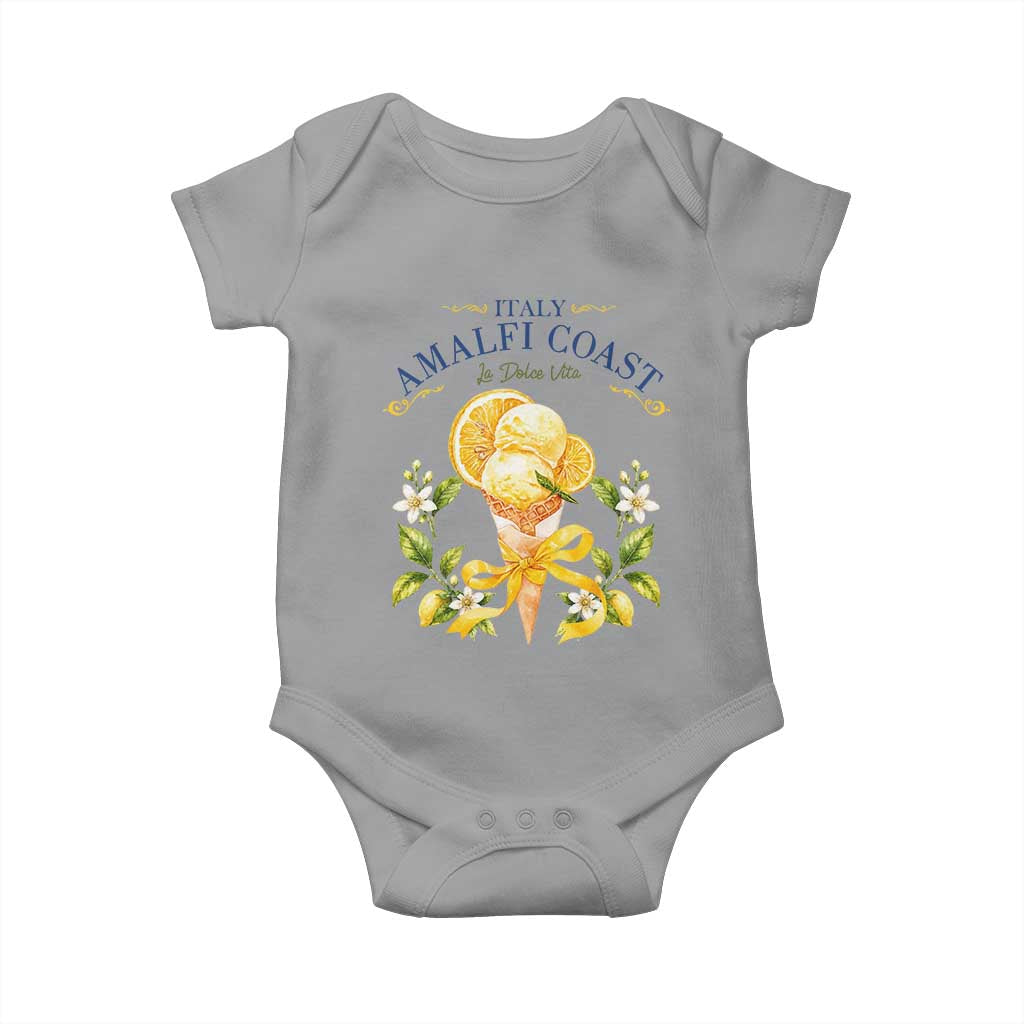 Amalfi Coast Limoncello Gelato Baby Onesie La Dolce Vita Italy Lemon Dessert Summer