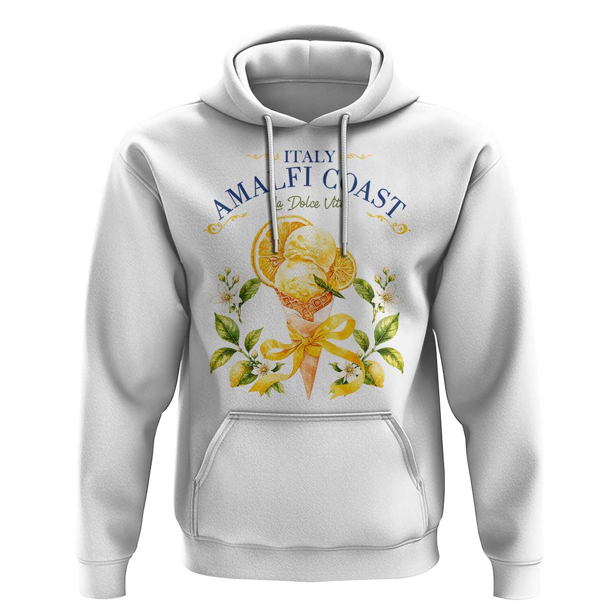 Amalfi Coast Limoncello Gelato Hoodie La Dolce Vita Italy Lemon Dessert Summer