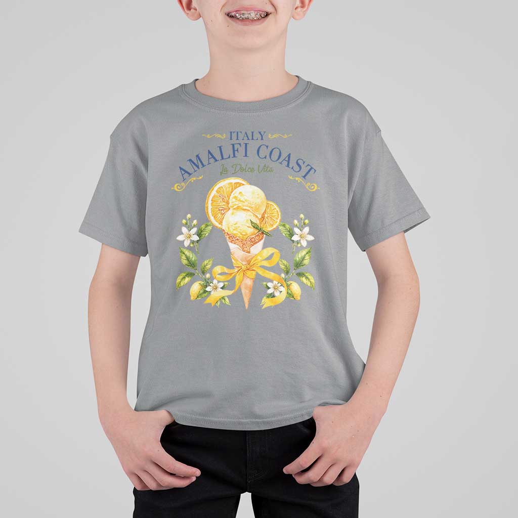 Amalfi Coast Limoncello Gelato T Shirt For Kid La Dolce Vita Italy Lemon Dessert Summer