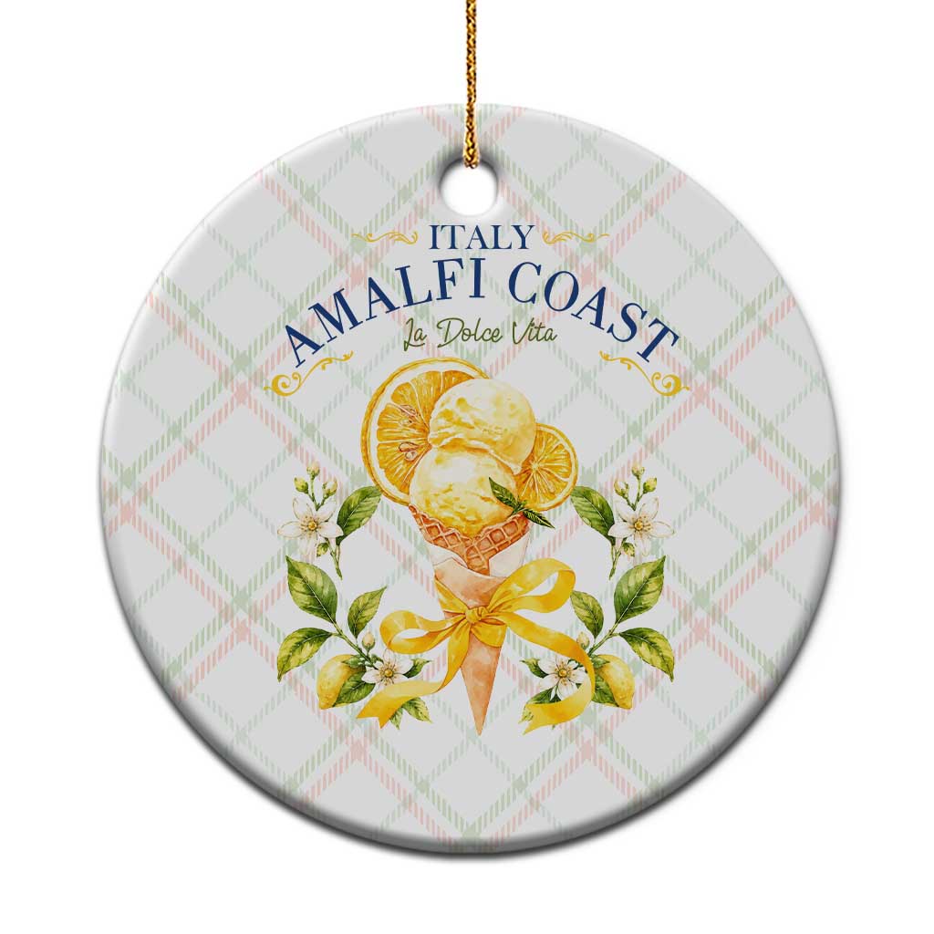 Amalfi Coast Limoncello Gelato Ceramic Ornament La Dolce Vita Italy Lemon Dessert Summer