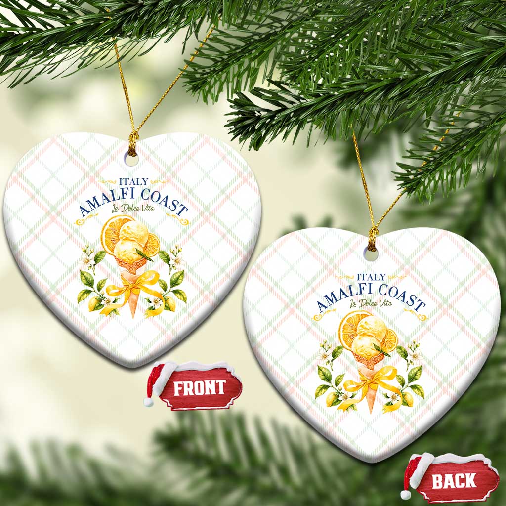Amalfi Coast Limoncello Gelato Ceramic Ornament La Dolce Vita Italy Lemon Dessert Summer