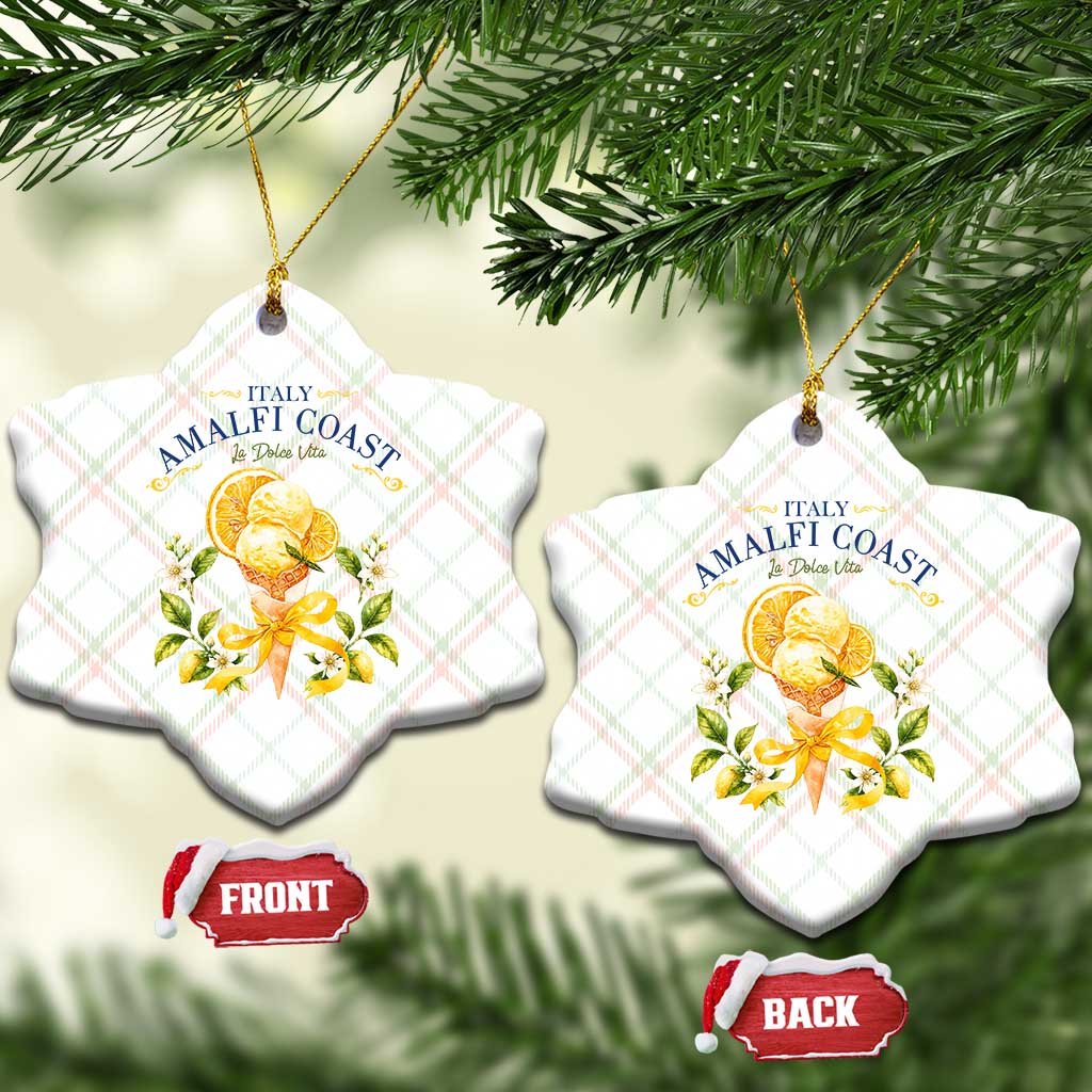 Amalfi Coast Limoncello Gelato Ceramic Ornament La Dolce Vita Italy Lemon Dessert Summer