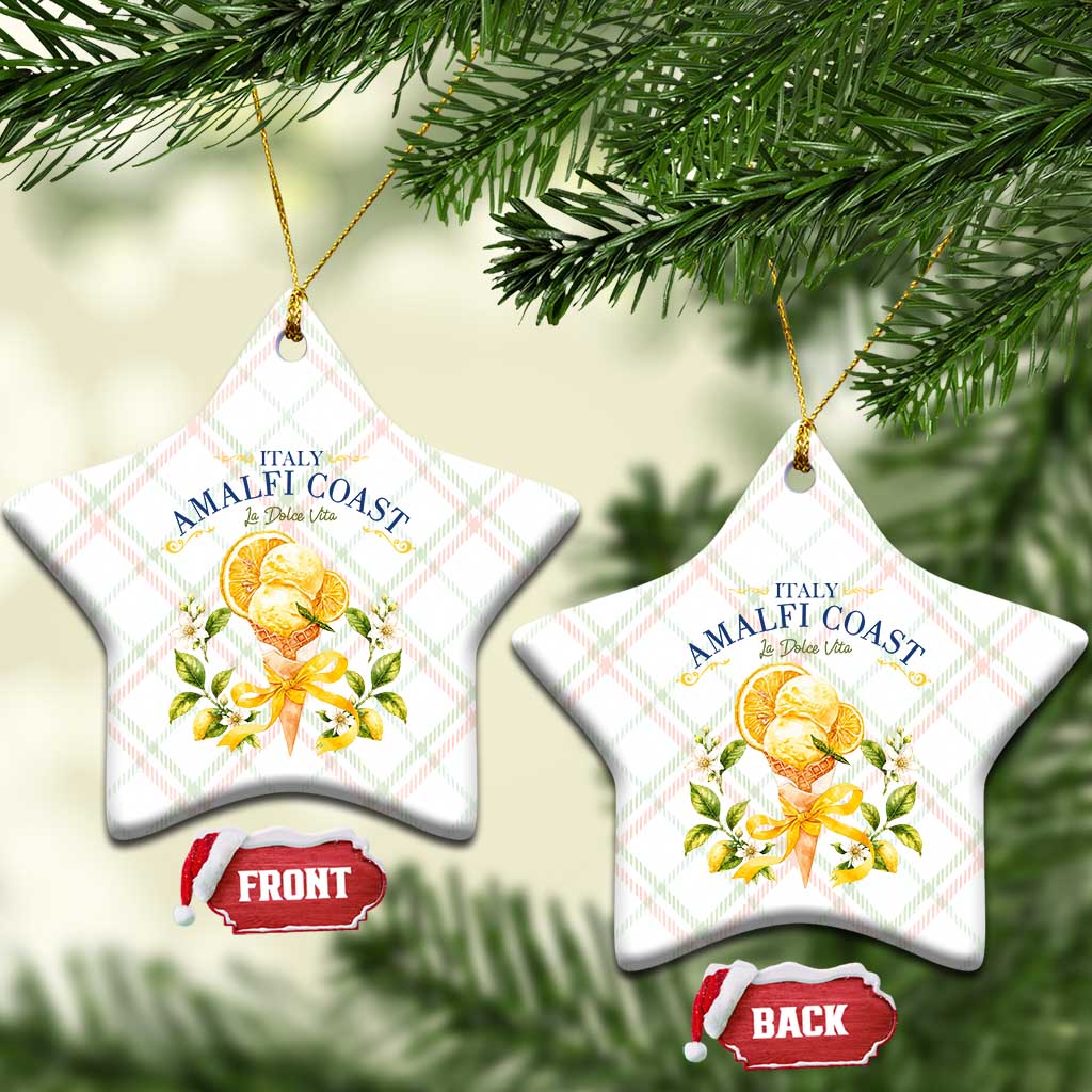 Amalfi Coast Limoncello Gelato Ceramic Ornament La Dolce Vita Italy Lemon Dessert Summer