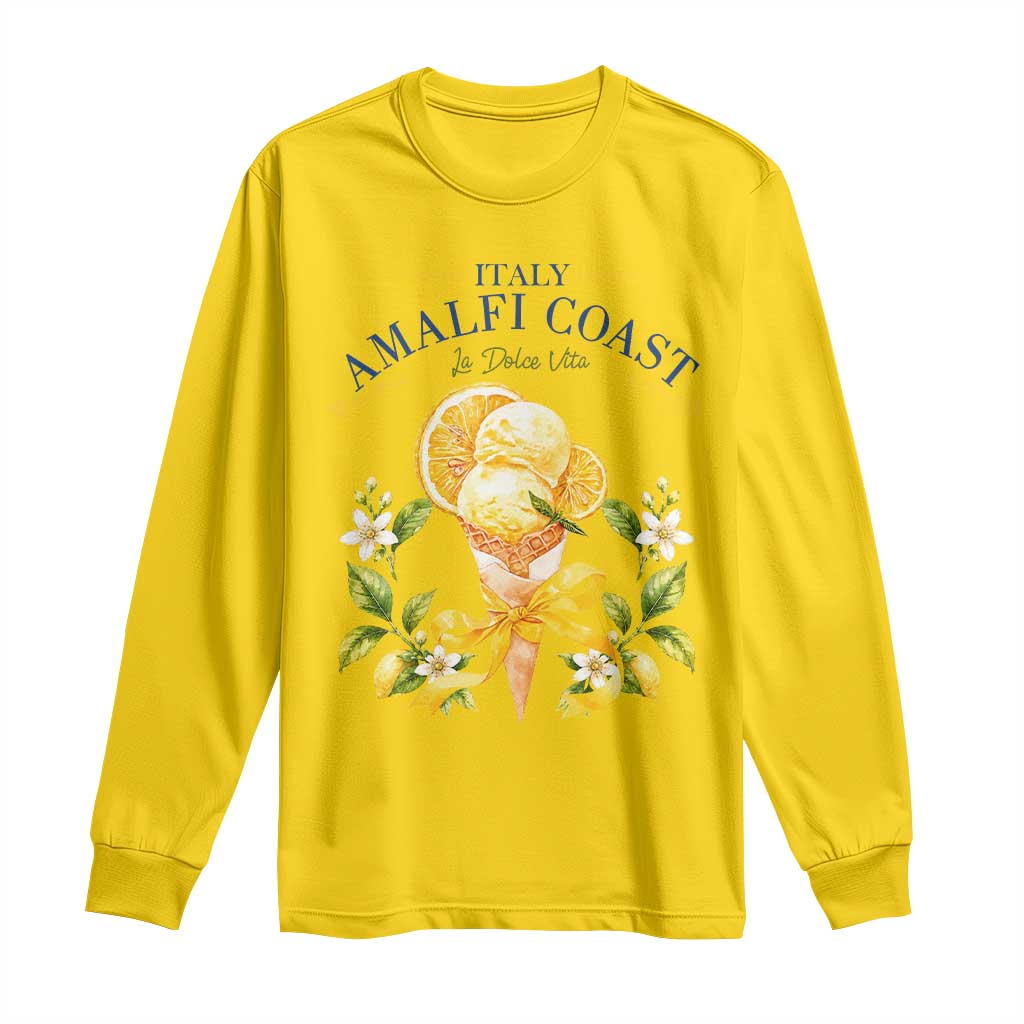 Amalfi Coast Limoncello Gelato Long Sleeve Shirt La Dolce Vita Italy Lemon Dessert Summer