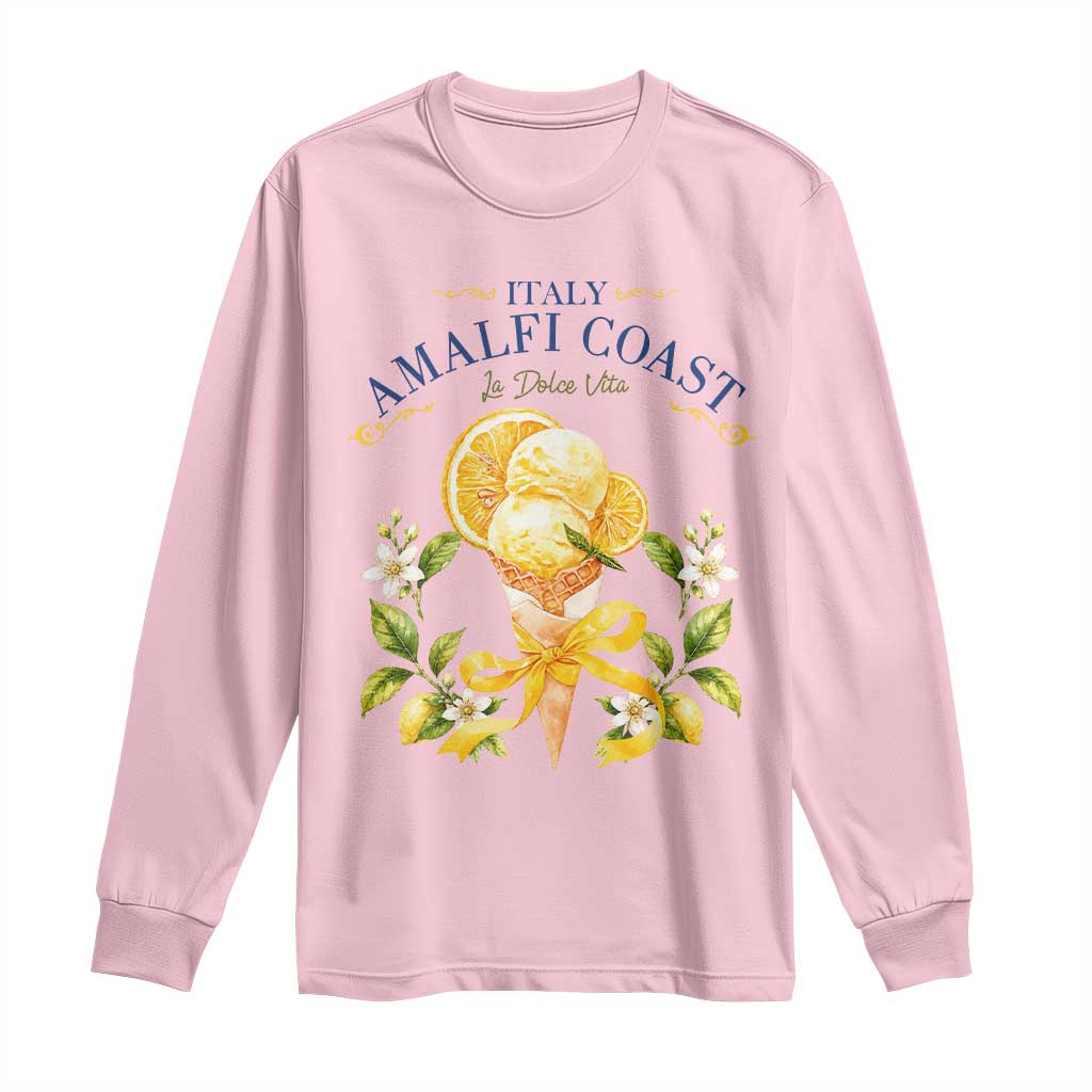 Amalfi Coast Limoncello Gelato Long Sleeve Shirt La Dolce Vita Italy Lemon Dessert Summer