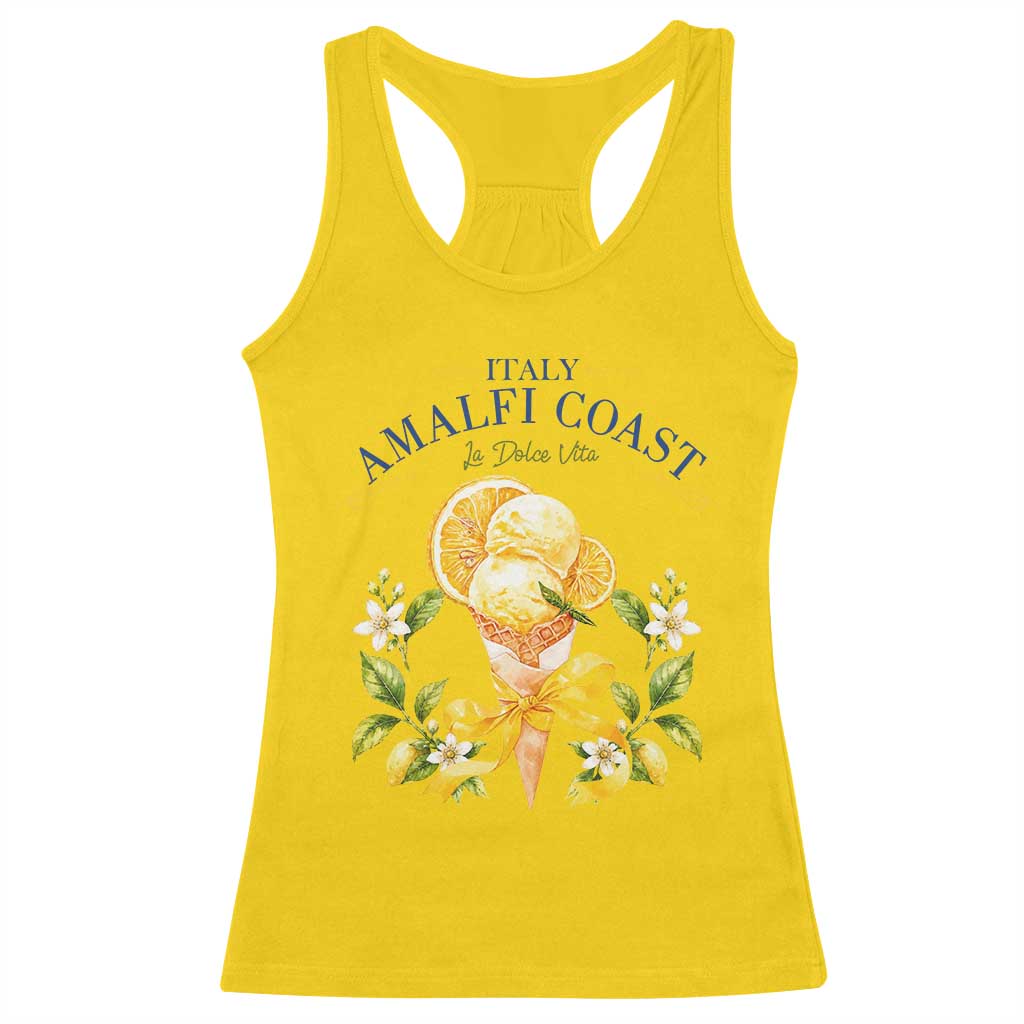 Amalfi Coast Limoncello Gelato Racerback Tank Top La Dolce Vita Italy Lemon Dessert Summer