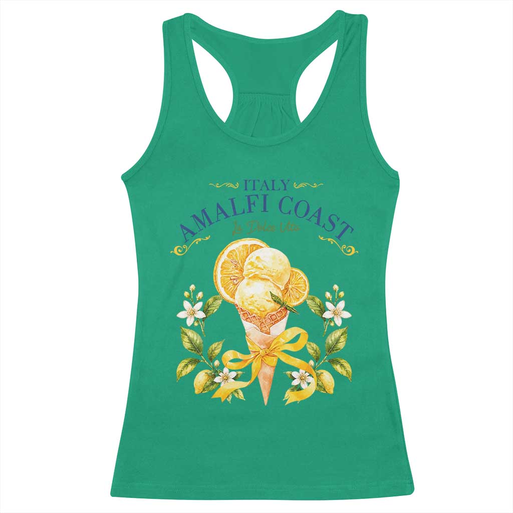 Amalfi Coast Limoncello Gelato Racerback Tank Top La Dolce Vita Italy Lemon Dessert Summer