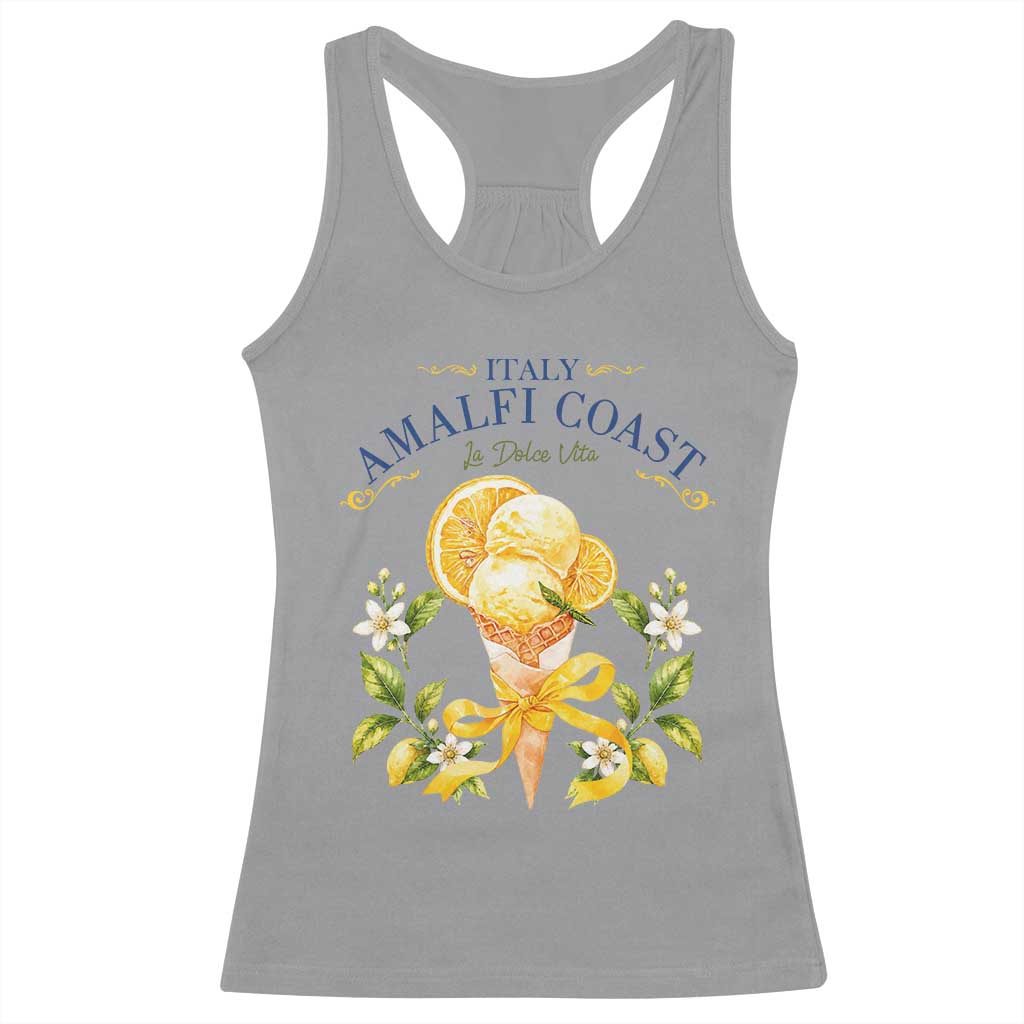 Amalfi Coast Limoncello Gelato Racerback Tank Top La Dolce Vita Italy Lemon Dessert Summer