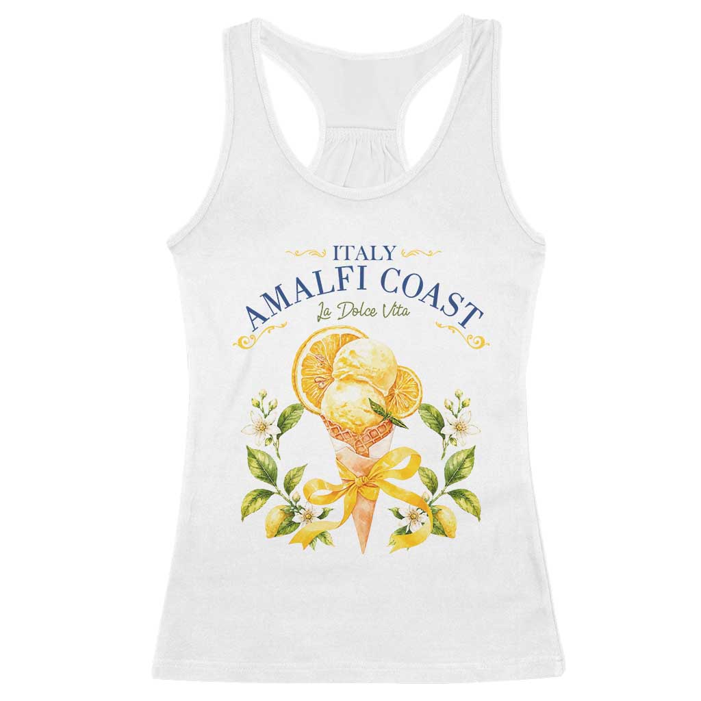 Amalfi Coast Limoncello Gelato Racerback Tank Top La Dolce Vita Italy Lemon Dessert Summer