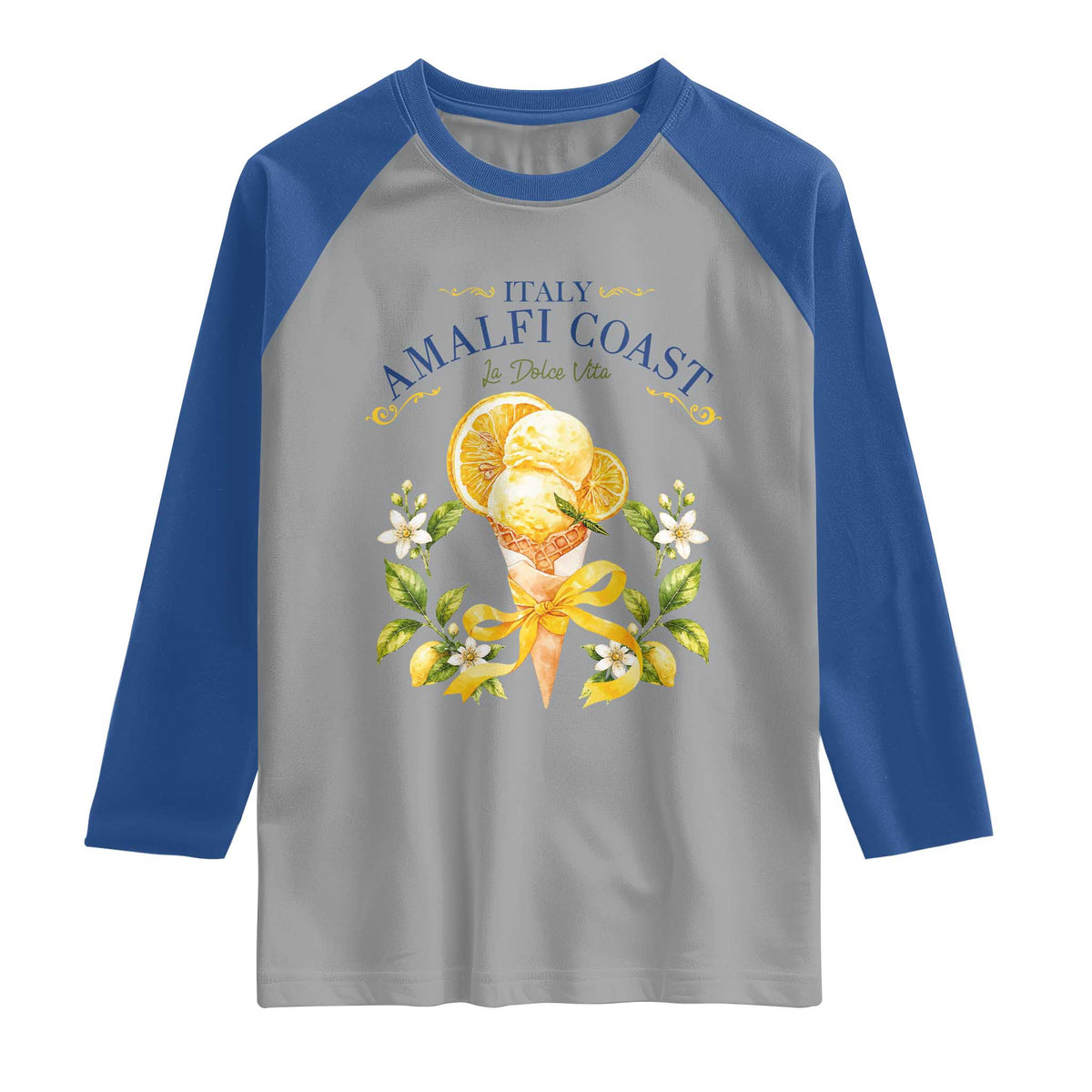 Amalfi Coast Limoncello Gelato Raglan Shirt La Dolce Vita Italy Lemon Dessert Summer