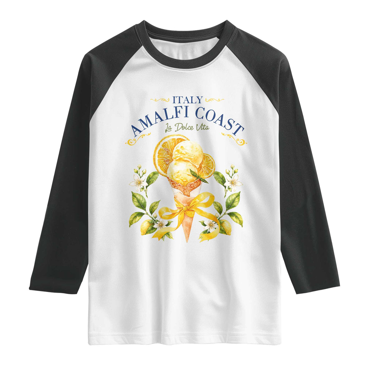 Amalfi Coast Limoncello Gelato Raglan Shirt La Dolce Vita Italy Lemon Dessert Summer