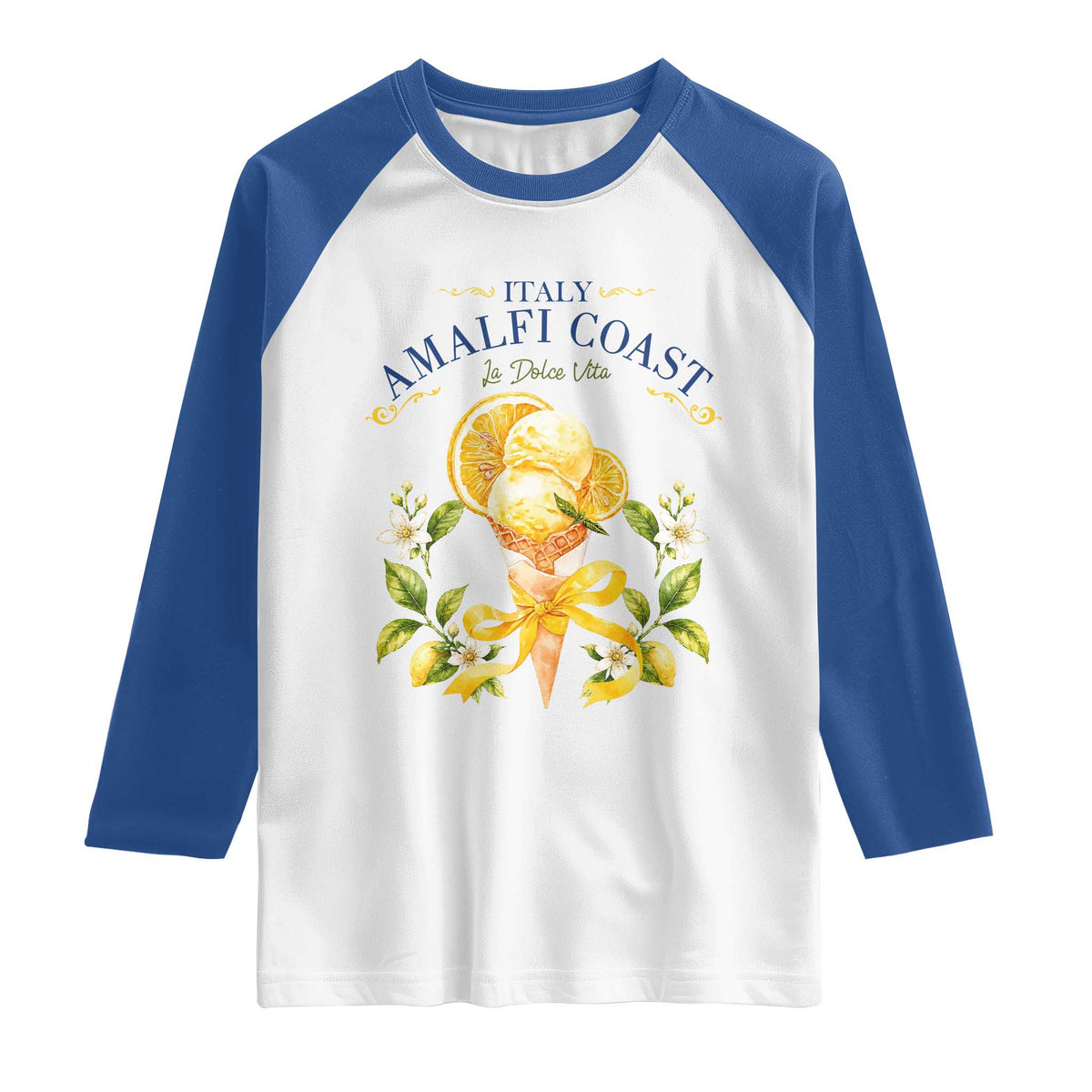 Amalfi Coast Limoncello Gelato Raglan Shirt La Dolce Vita Italy Lemon Dessert Summer