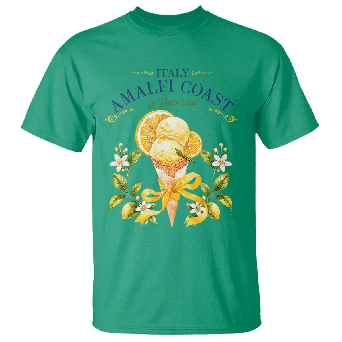 Amalfi Coast Limoncello Gelato T Shirt La Dolce Vita Italy Lemon Dessert Summer