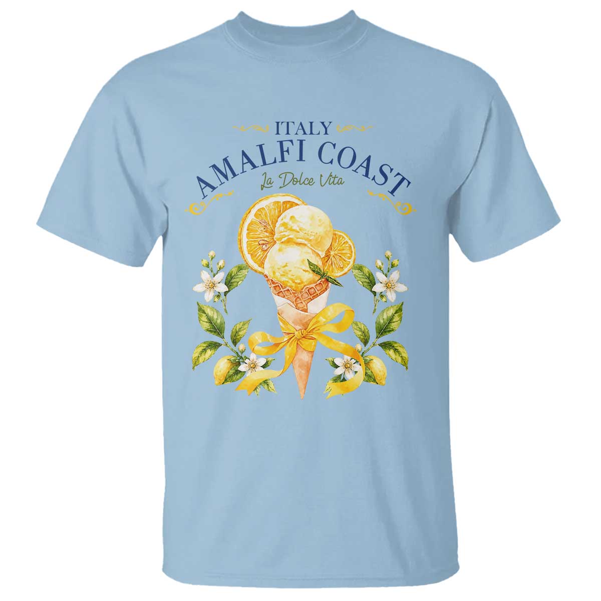 Amalfi Coast Limoncello Gelato T Shirt La Dolce Vita Italy Lemon Dessert Summer