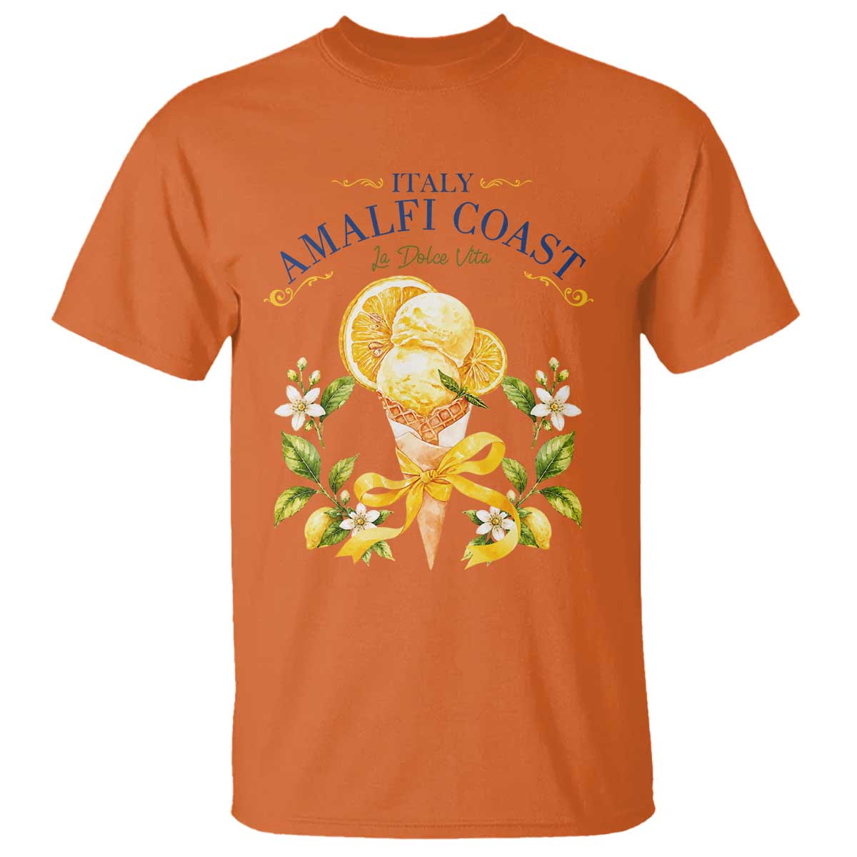 Amalfi Coast Limoncello Gelato T Shirt La Dolce Vita Italy Lemon Dessert Summer