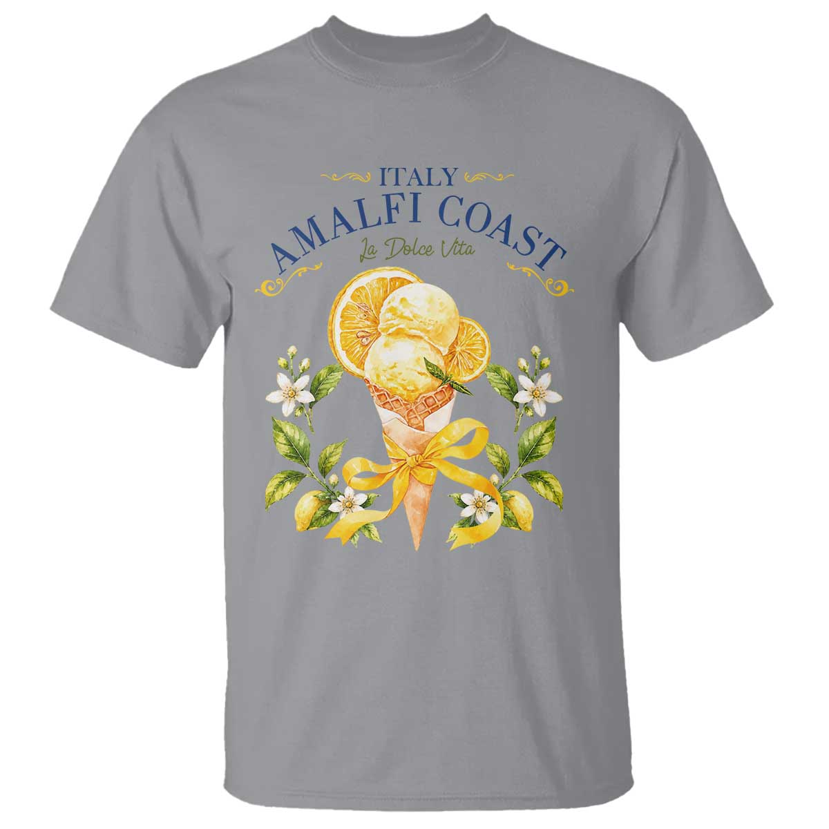 Amalfi Coast Limoncello Gelato T Shirt La Dolce Vita Italy Lemon Dessert Summer