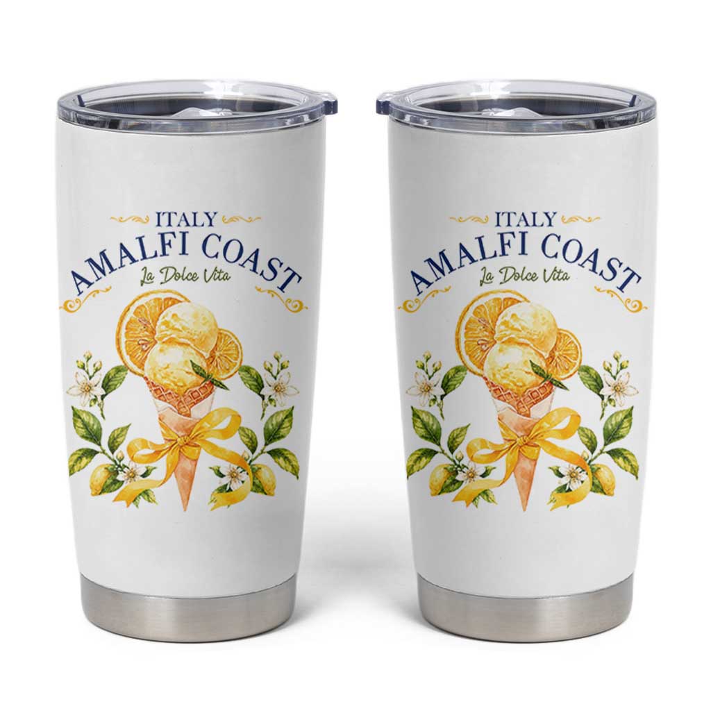 Amalfi Coast Limoncello Gelato Tumbler Cup La Dolce Vita Italy Lemon Dessert Summer