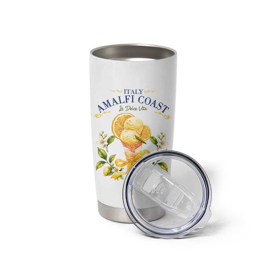 Amalfi Coast Limoncello Gelato Tumbler Cup La Dolce Vita Italy Lemon Dessert Summer