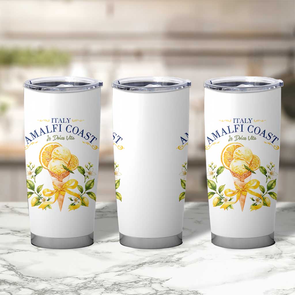 Amalfi Coast Limoncello Gelato Tumbler Cup La Dolce Vita Italy Lemon Dessert Summer