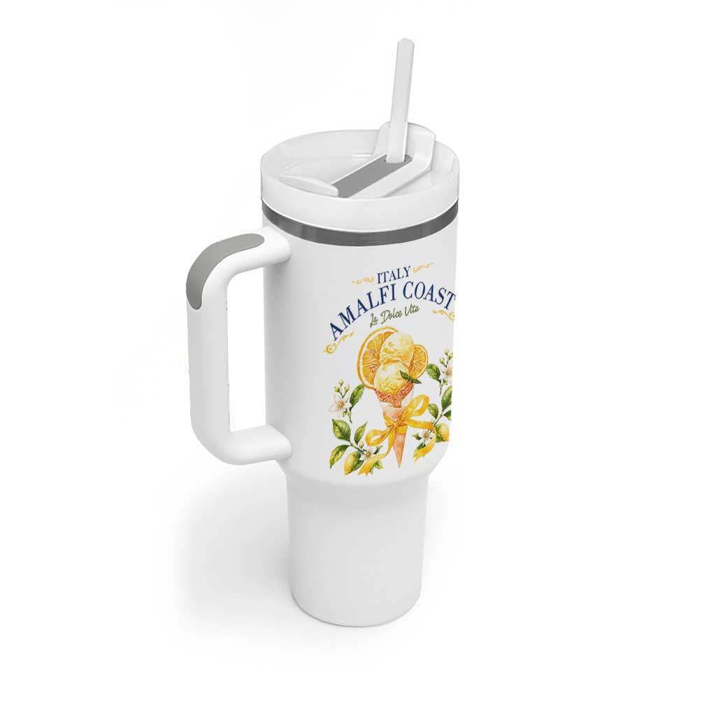 Amalfi Coast Limoncello Gelato Tumbler With Handle La Dolce Vita Italy Lemon Dessert Summer