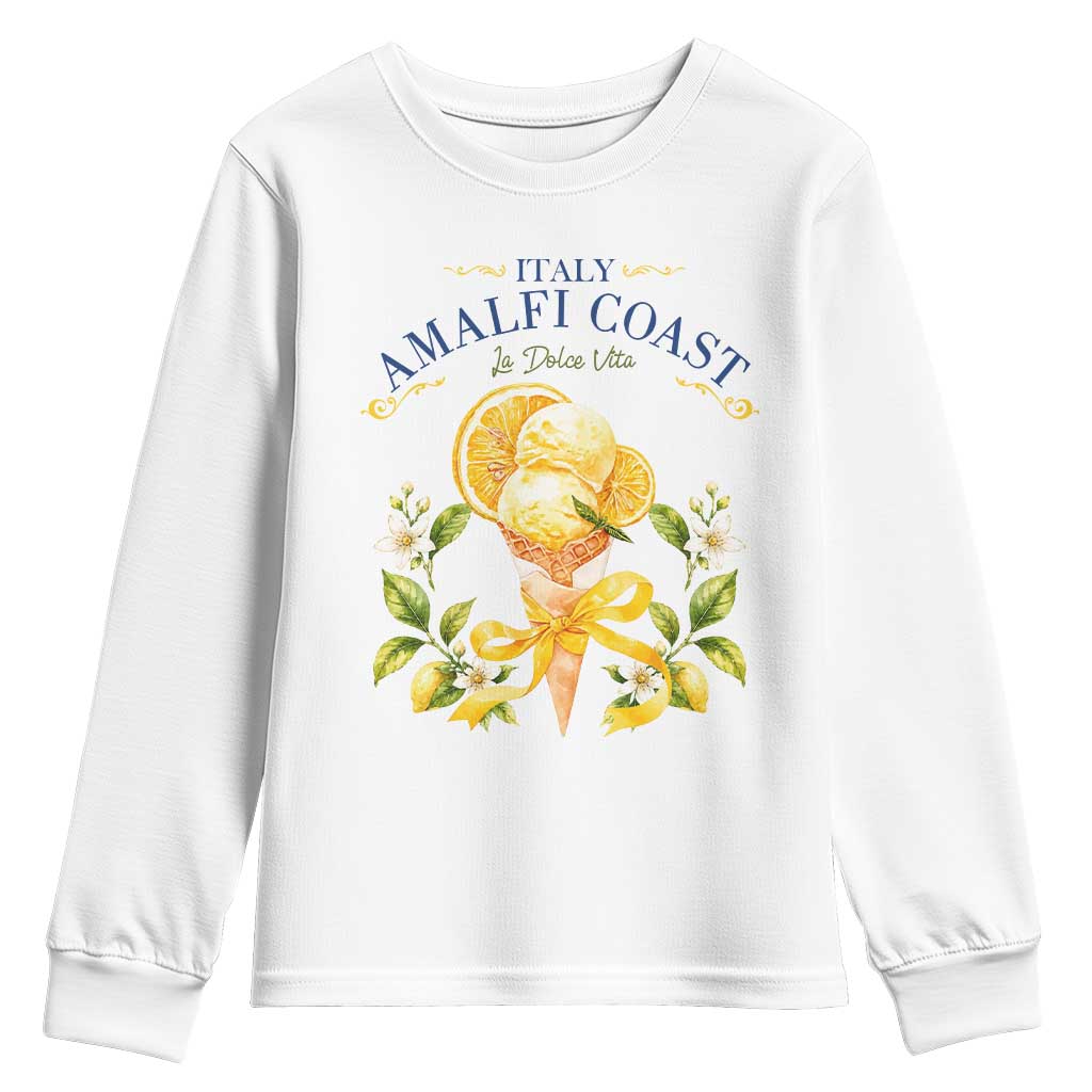 Amalfi Coast Limoncello Gelato Youth Sweatshirt La Dolce Vita Italy Lemon Dessert Summer