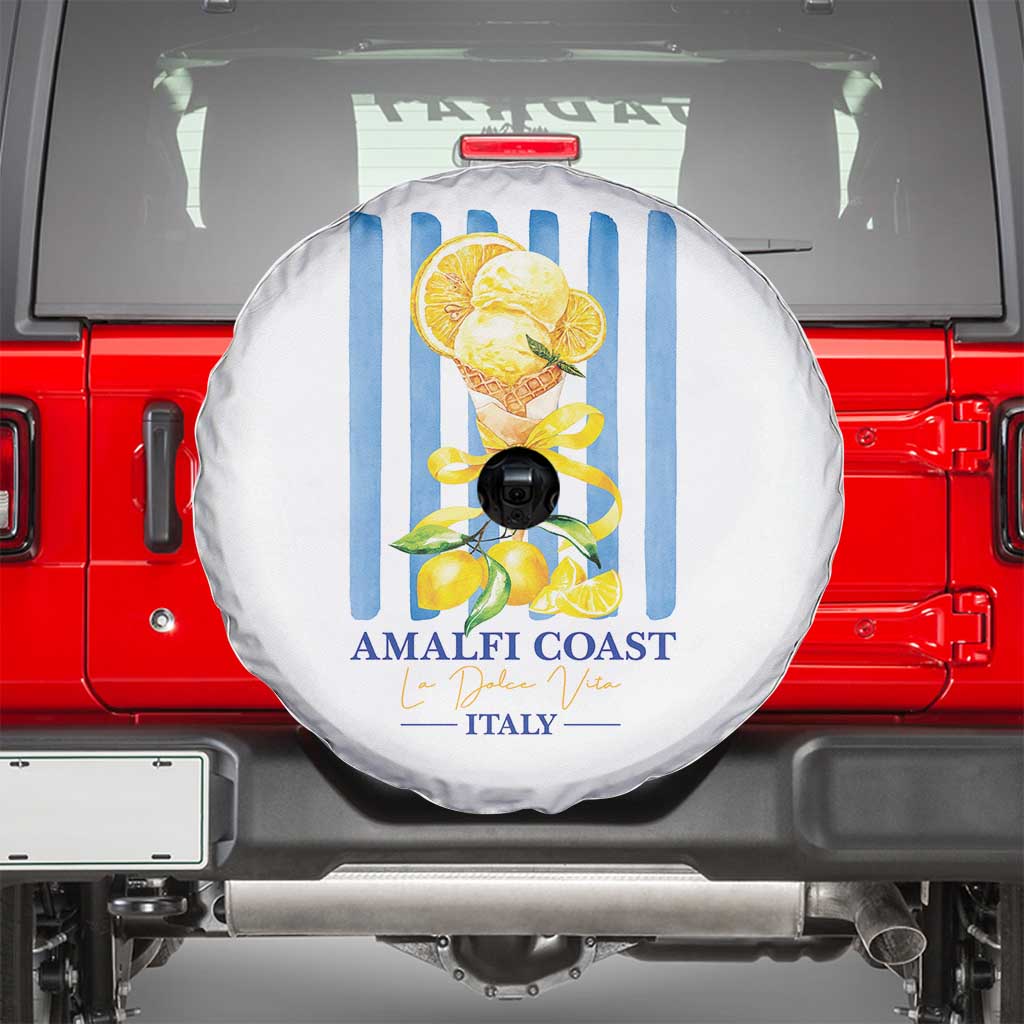 Amalfi Coast Italy Lemon Gelato Spare Tire Cover La Dolce Vita Citrus Summer Travel Vintage Coastal