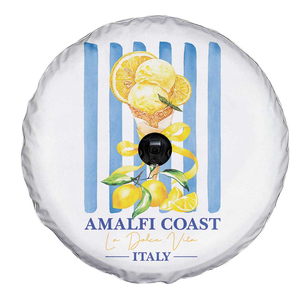 Amalfi Coast Italy Lemon Gelato Spare Tire Cover La Dolce Vita Citrus Summer Travel Vintage Coastal
