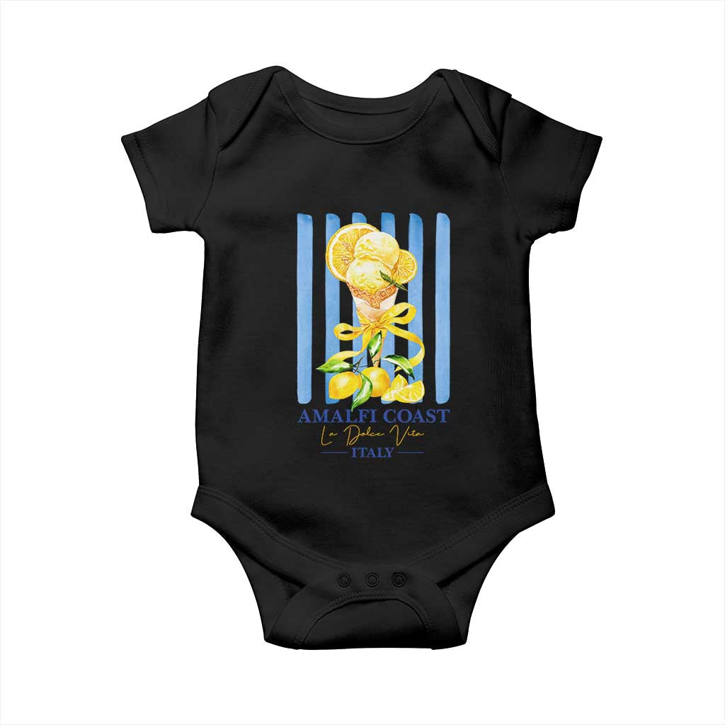 Amalfi Coast Italy Lemon Gelato Baby Onesie La Dolce Vita Citrus Summer Travel Vintage Coastal