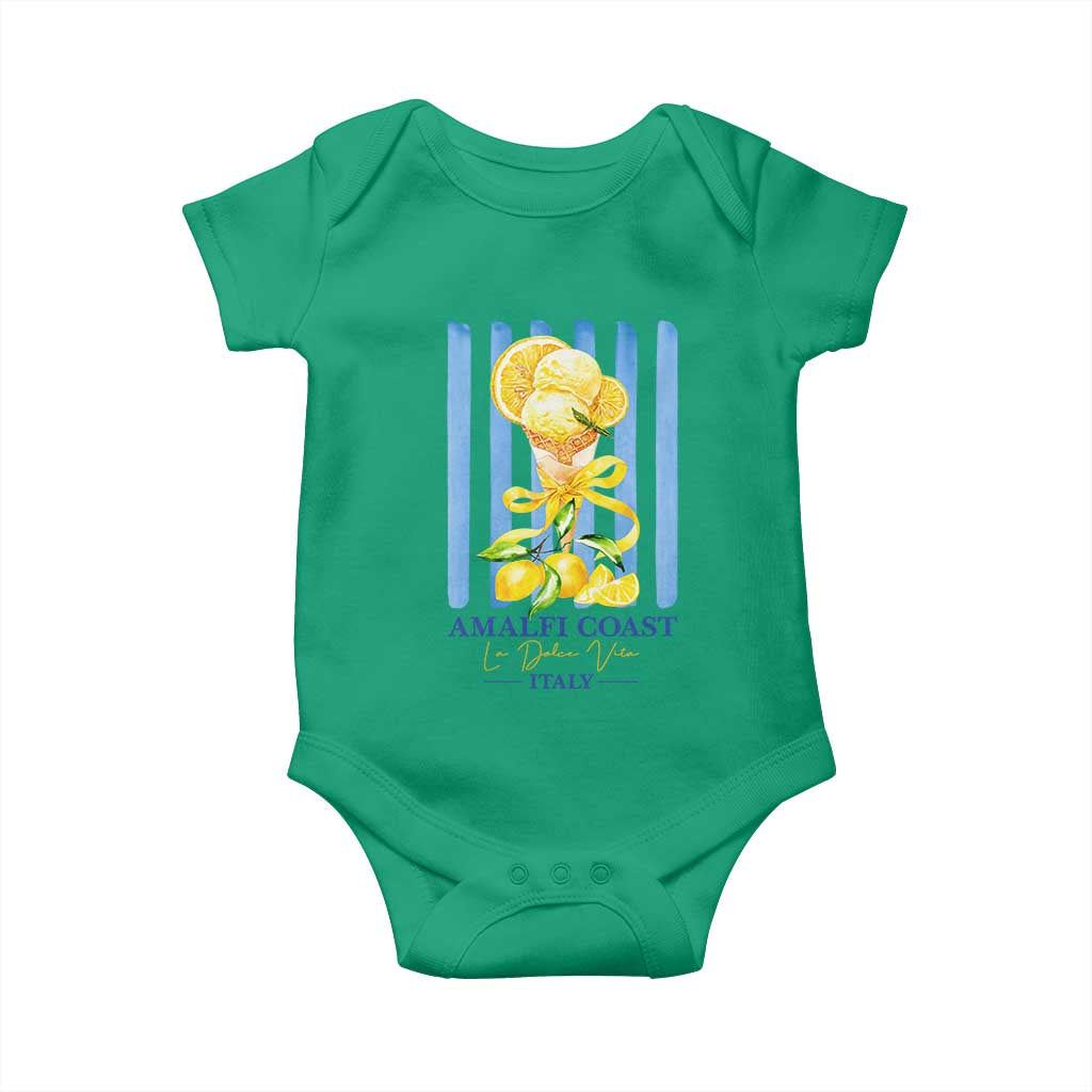 Amalfi Coast Italy Lemon Gelato Baby Onesie La Dolce Vita Citrus Summer Travel Vintage Coastal