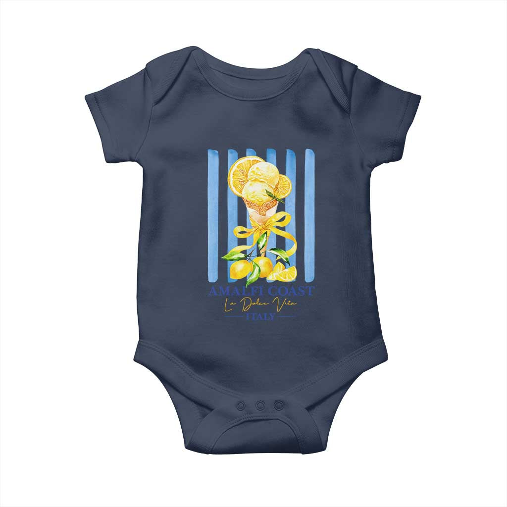 Amalfi Coast Italy Lemon Gelato Baby Onesie La Dolce Vita Citrus Summer Travel Vintage Coastal