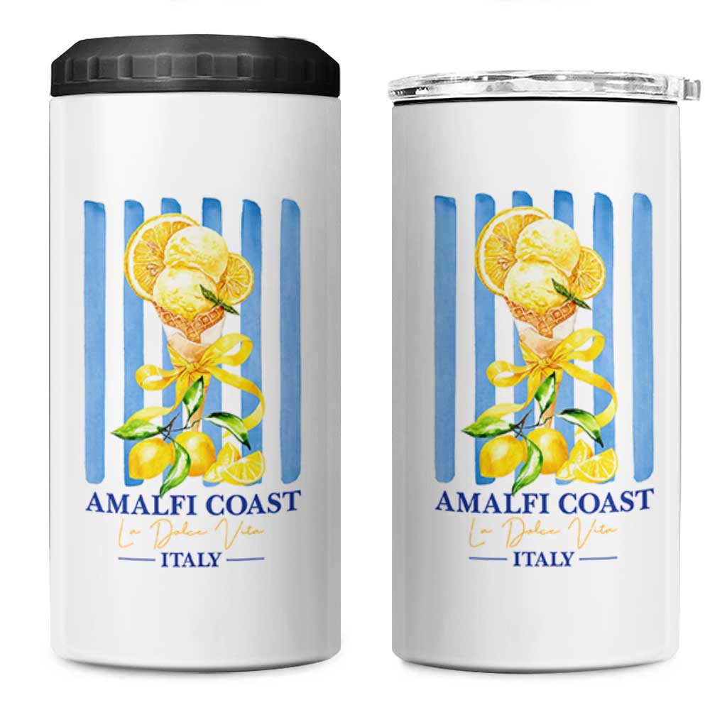 Amalfi Coast Italy Lemon Gelato 4 in 1 Can Cooler Tumbler La Dolce Vita Citrus Summer Travel Vintage Coastal