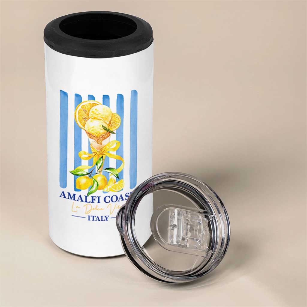 Amalfi Coast Italy Lemon Gelato 4 in 1 Can Cooler Tumbler La Dolce Vita Citrus Summer Travel Vintage Coastal