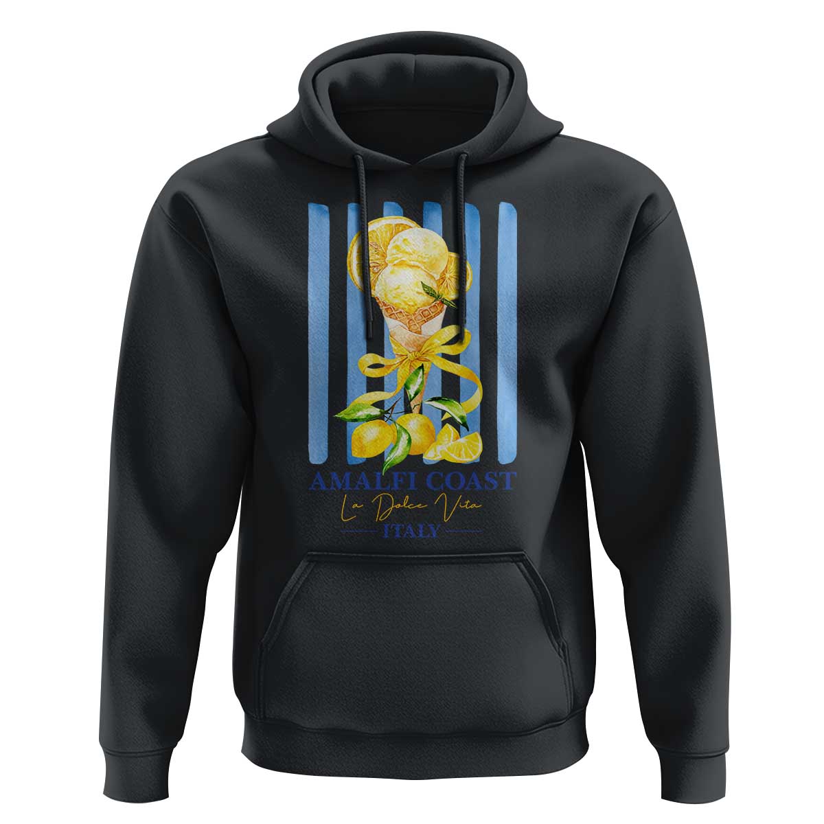 Amalfi Coast Italy Lemon Gelato Hoodie La Dolce Vita Citrus Summer Travel Vintage Coastal