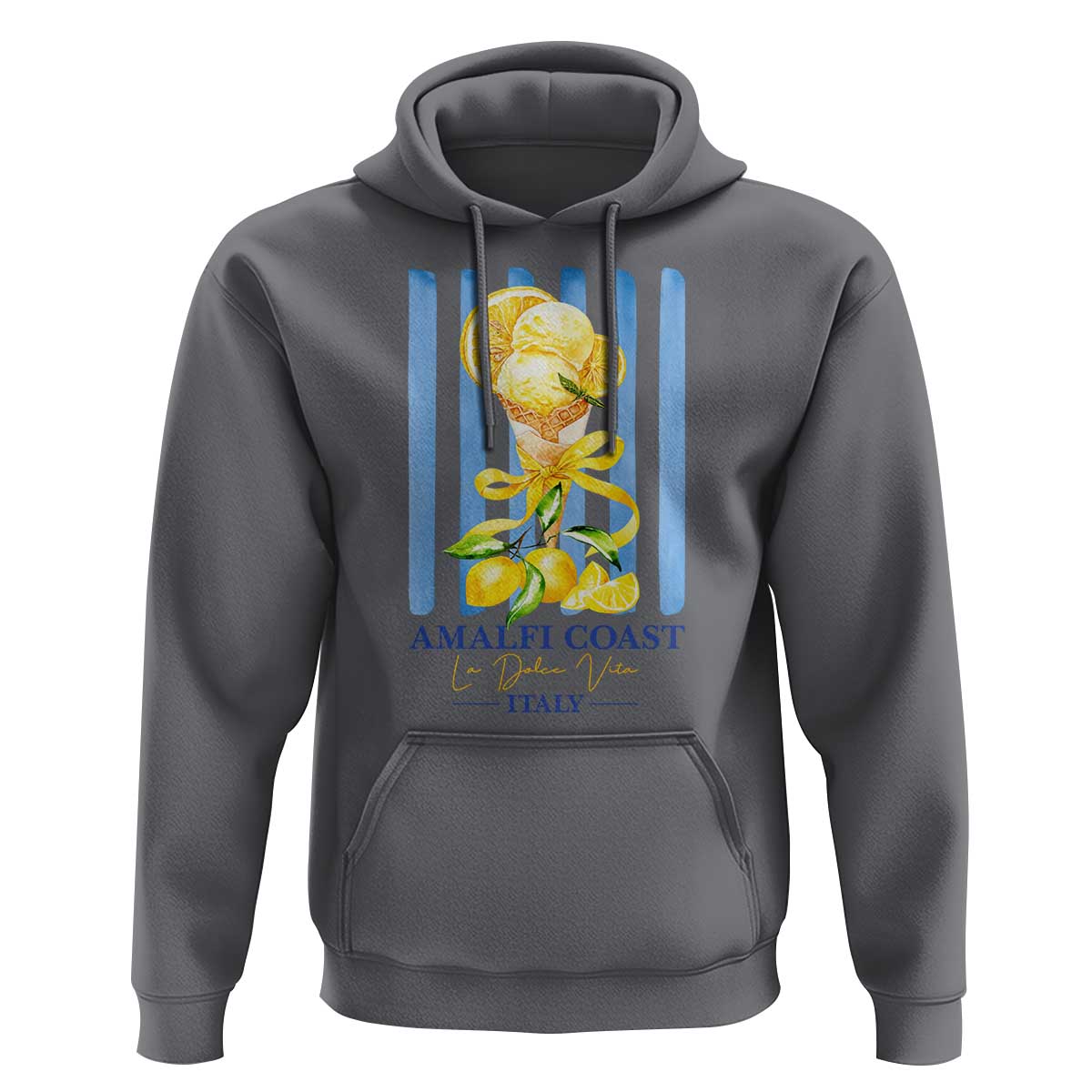 Amalfi Coast Italy Lemon Gelato Hoodie La Dolce Vita Citrus Summer Travel Vintage Coastal