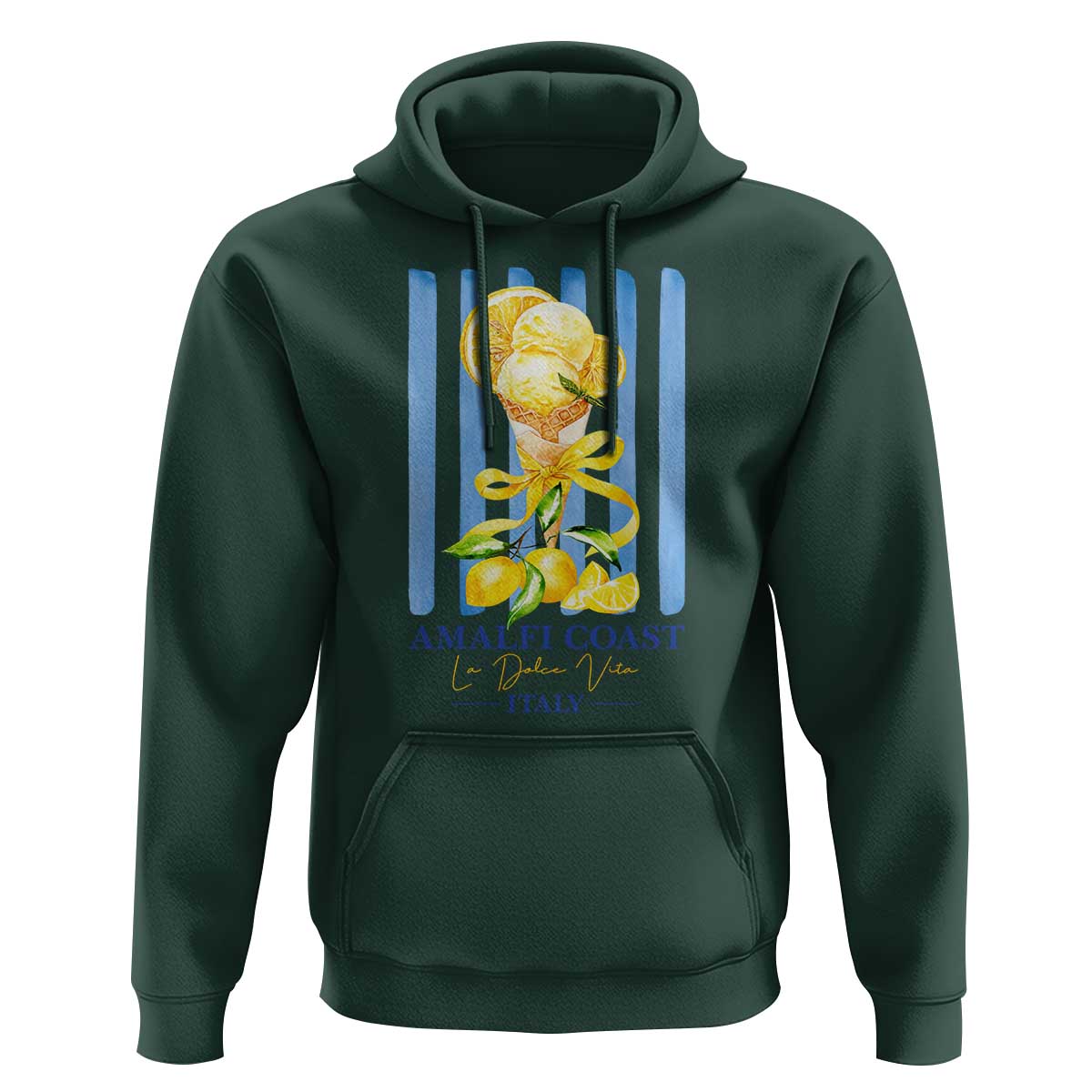 Amalfi Coast Italy Lemon Gelato Hoodie La Dolce Vita Citrus Summer Travel Vintage Coastal