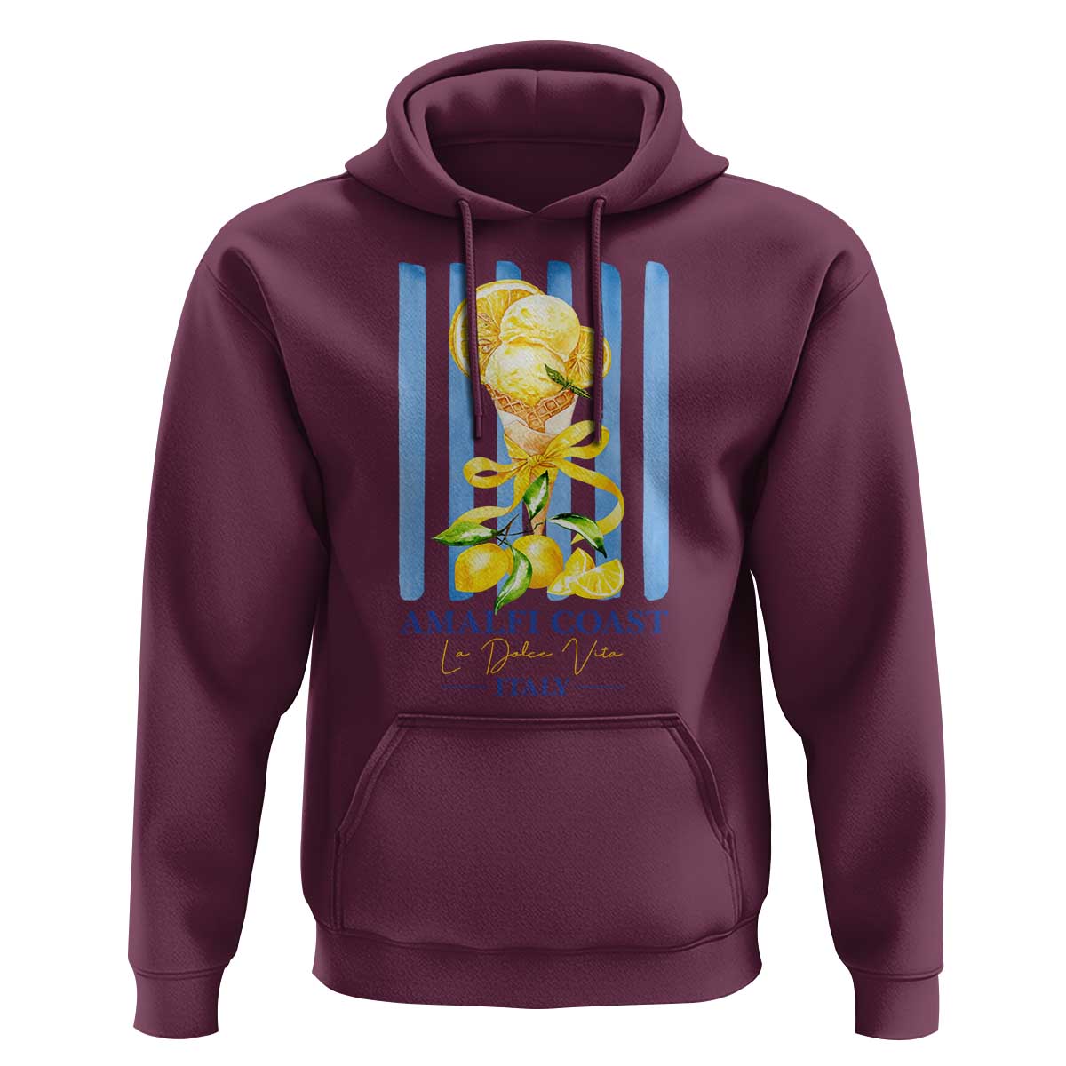 Amalfi Coast Italy Lemon Gelato Hoodie La Dolce Vita Citrus Summer Travel Vintage Coastal