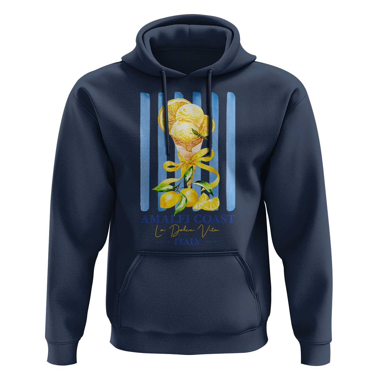 Amalfi Coast Italy Lemon Gelato Hoodie La Dolce Vita Citrus Summer Travel Vintage Coastal