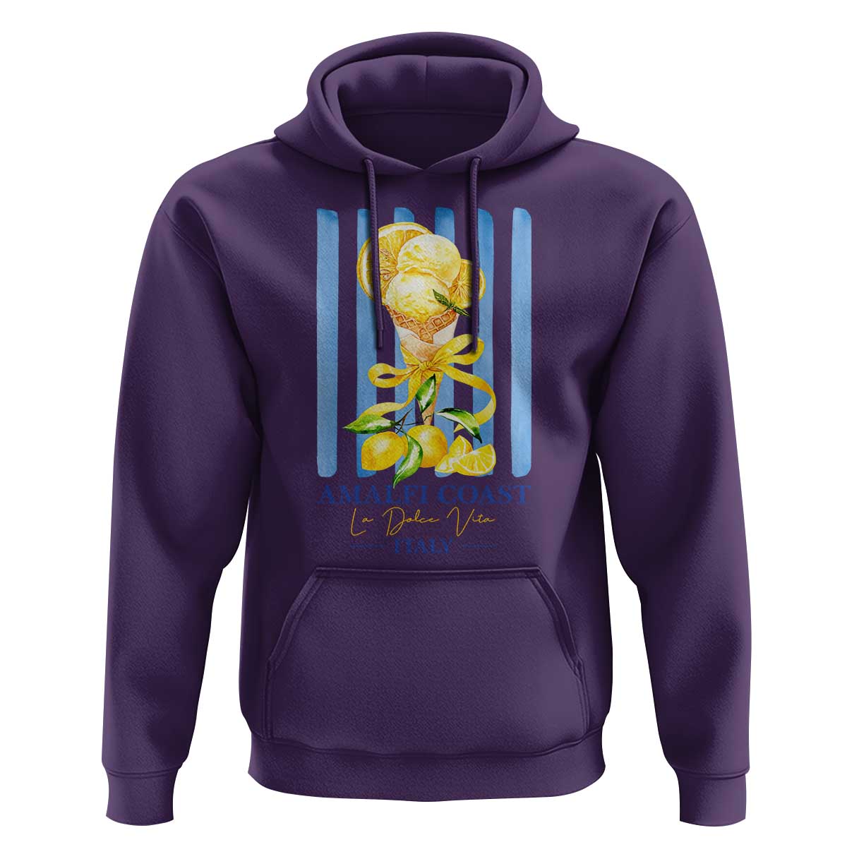 Amalfi Coast Italy Lemon Gelato Hoodie La Dolce Vita Citrus Summer Travel Vintage Coastal