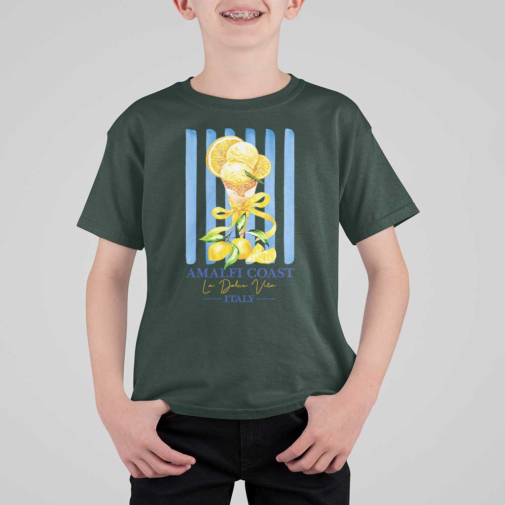 Amalfi Coast Italy Lemon Gelato T Shirt For Kid La Dolce Vita Citrus Summer Travel Vintage Coastal