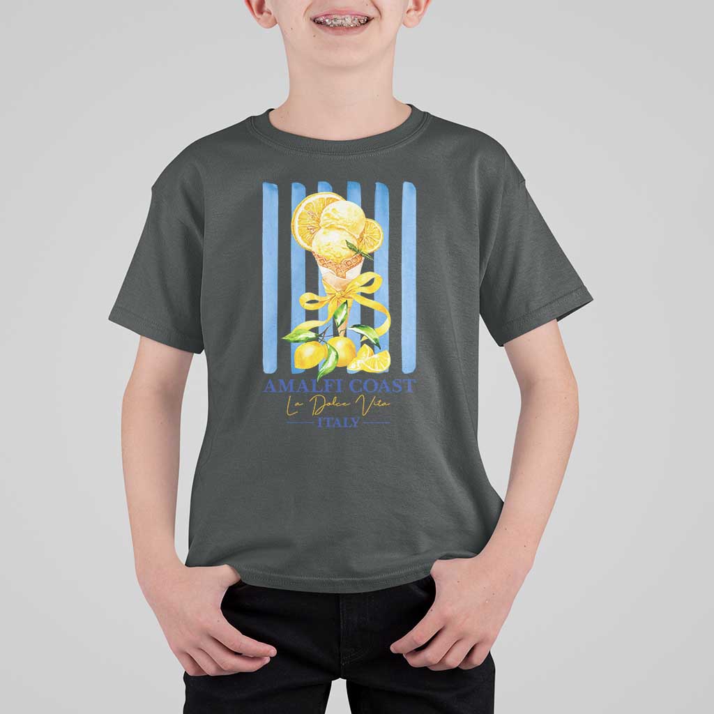 Amalfi Coast Italy Lemon Gelato T Shirt For Kid La Dolce Vita Citrus Summer Travel Vintage Coastal
