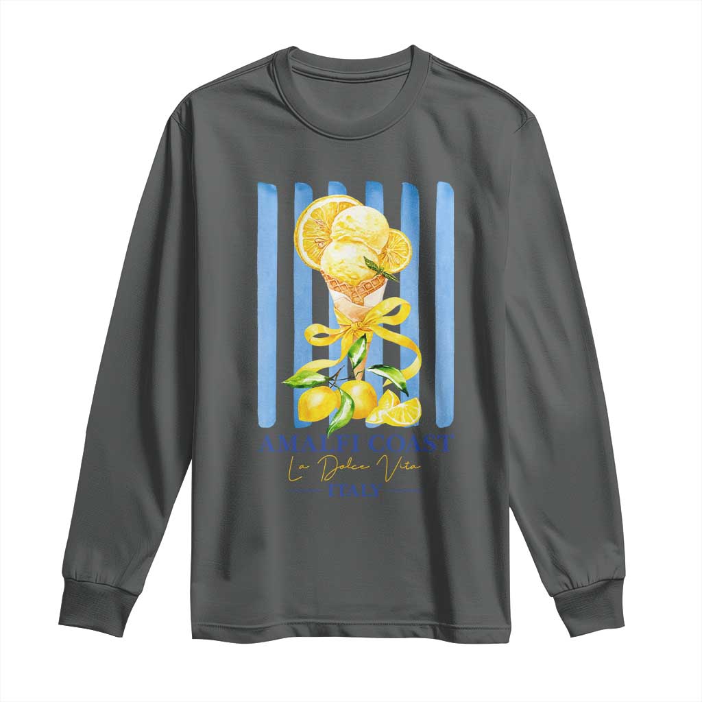 Amalfi Coast Italy Lemon Gelato Long Sleeve Shirt La Dolce Vita Citrus Summer Travel Vintage Coastal
