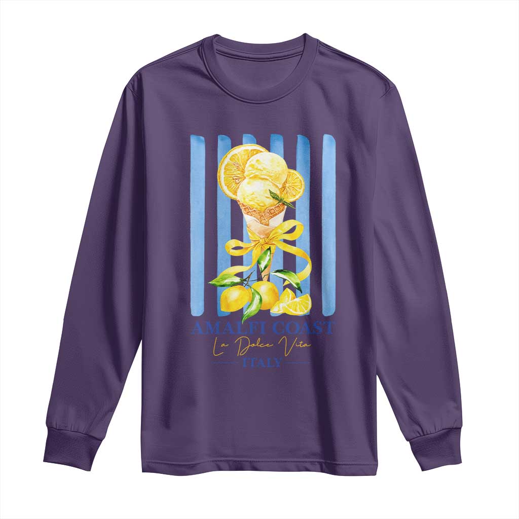 Amalfi Coast Italy Lemon Gelato Long Sleeve Shirt La Dolce Vita Citrus Summer Travel Vintage Coastal