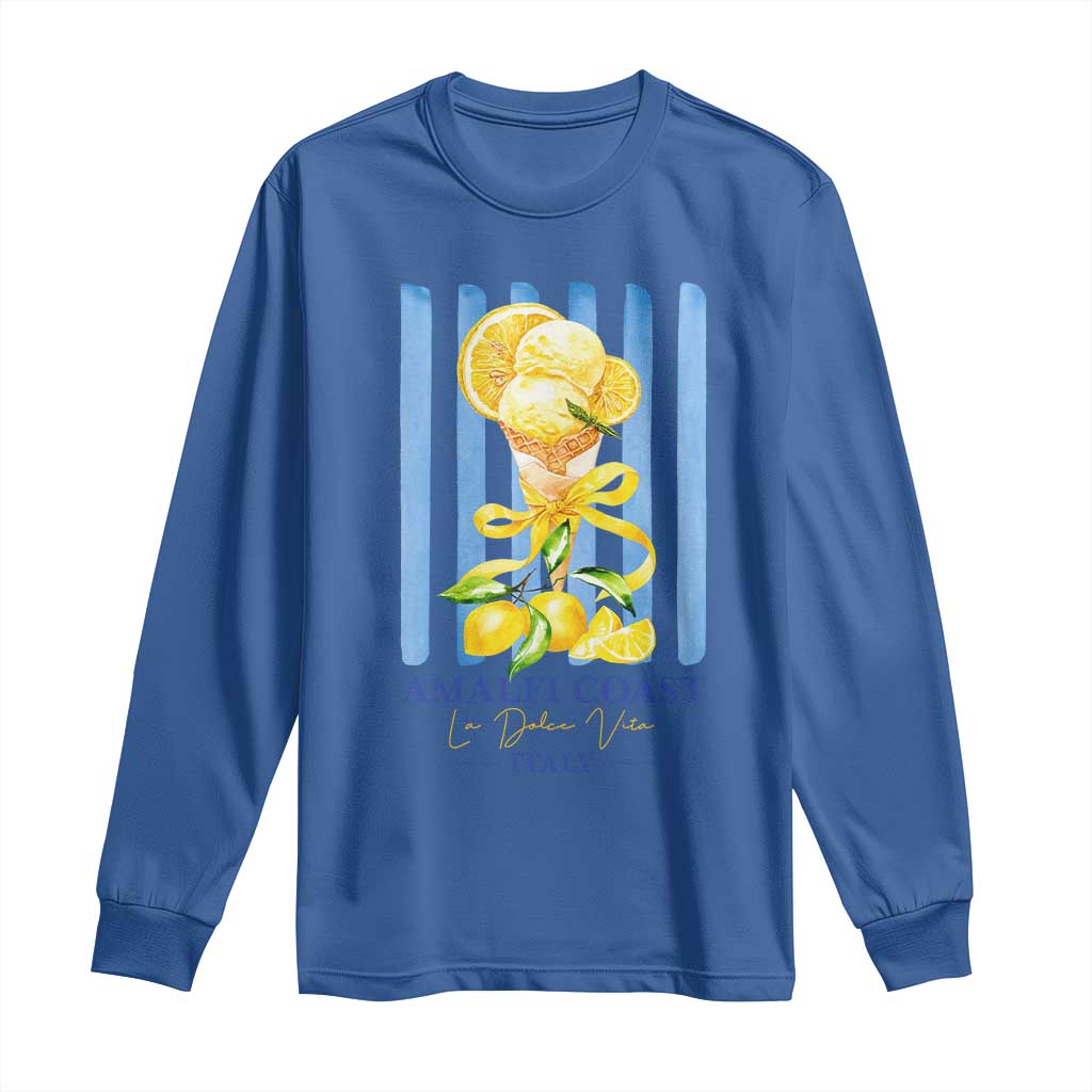 Amalfi Coast Italy Lemon Gelato Long Sleeve Shirt La Dolce Vita Citrus Summer Travel Vintage Coastal