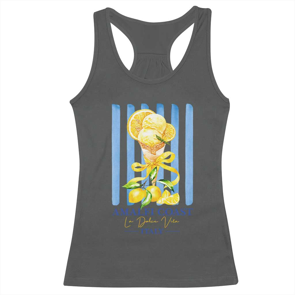 Amalfi Coast Italy Lemon Gelato Racerback Tank Top La Dolce Vita Citrus Summer Travel Vintage Coastal